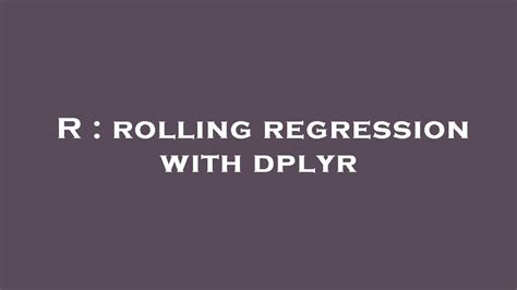 dplyr パッケージには、表型データの中からサブセットを抽出したりする関数や抽出したサブセット. . R rolling average dplyr
